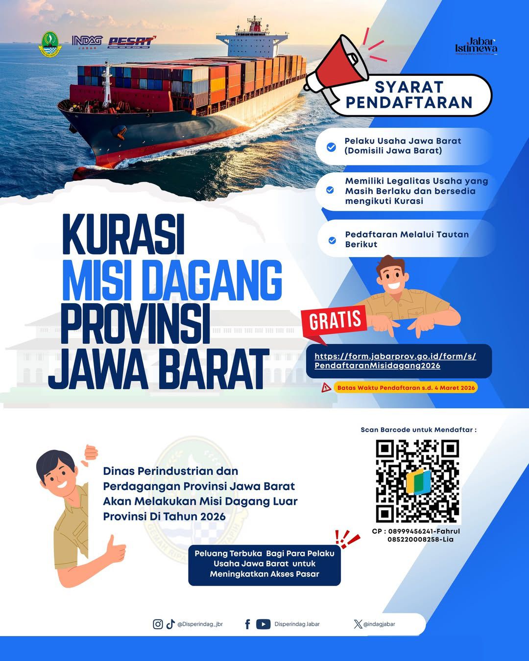 "Kurasi Misi Dagang Luar Provinsi oleh Disperindag Jabar 2026"