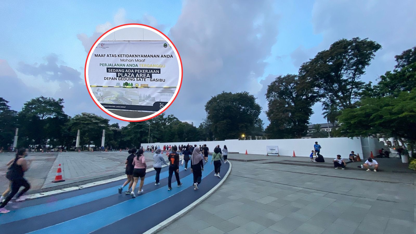 Jalan Diponegoro Bandung ditutup sementara di depan Gedung Sate