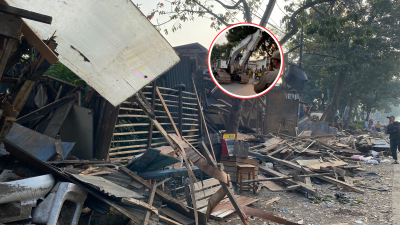 Bangunan Liar Pasirkoja Ditertibkan, Trotoar Kembali Difungsikan